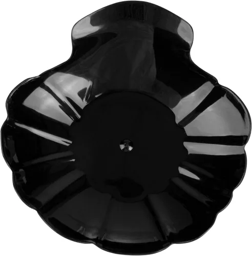 Vista 12 de Restaurantware Plato de aperitivo de 3.3 pulgadas, 25 platos desechables de plástico para aperitivos, resistentes platos de cóctel de plástico negro