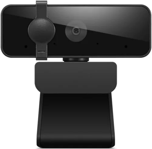 Vista 10 de Webcam HD 1080p Lenovo (300 FHD) - Negra con ángulo amplio de 95°, rotación y inclinación de 360°, micrófonos duales, obturador de privacidad