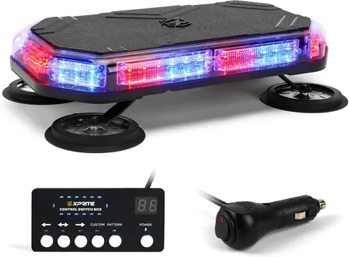 Vista 10 de Xprite Barra de Luz Estroboscópica de Emergencia Ámbar para Techo, Luces Intermitentes de Advertencia y Baliza de Seguridad con Panel de Control