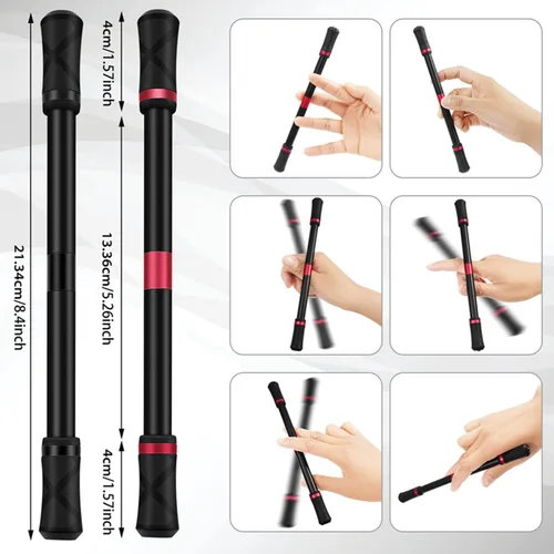 Vista 2 de AYXXZJD 4 bolígrafos giratorios giratorios para juegos, para juegos, dedo volador giratorio para adultos, suministros de oficina con manual