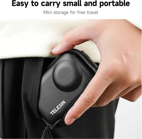 Vista 10 de TELESIN Mini estuche protector de lente para DJI Action 5 Pro Action 4 Action 3 Insta 360 Ace Insta360 Ace Ace Pro Accesorios, Mini bolsa protectora