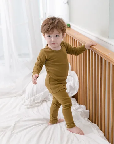 Vista 5 de AVAUMA - Pijama para niños y niñas de algodón básico para uso diario