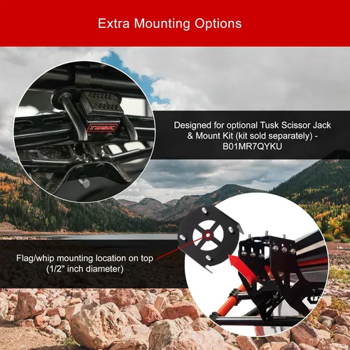 Vista 3 de Tusk UTV Portaneumáticos de Repuesto Compatible con Honda Talon 1000X-4/R-4 2020-2024