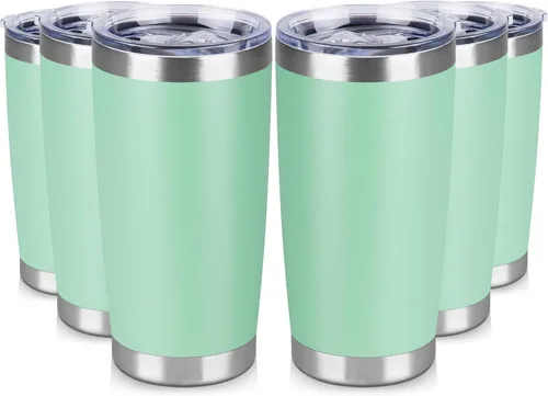 Vista 10 de Vaso Térmico de 20 oz de Acero Inoxidable Vasos Térmicos a Granel con Tapa Aislamiento de Doble Pared Tazas de Café Térmicas para Bebidas Calientes