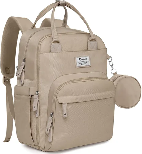 Vista 18 de RUVALINO Mochila para Pañales - Bolsa de Bebé Expandible con hasta 50% Más de Capacidad - Bolsa de Artículos Esenciales para Bebé con Cambiador