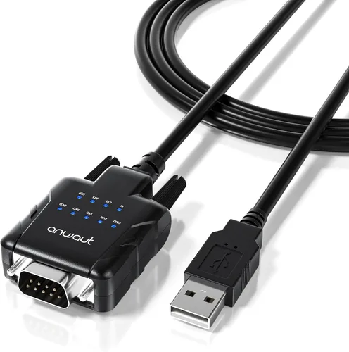 Vista 2 de Adaptador USB a RS232, 9 LED de estado, puerto serie DB9