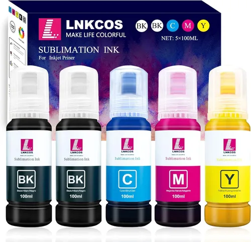 Vista 5 de Tinta de sublimación de 6 × 250ML compatible con impresoras EcoTank ET-8500 ET-8550 (6 colores, BK PB C M Y K gris)
