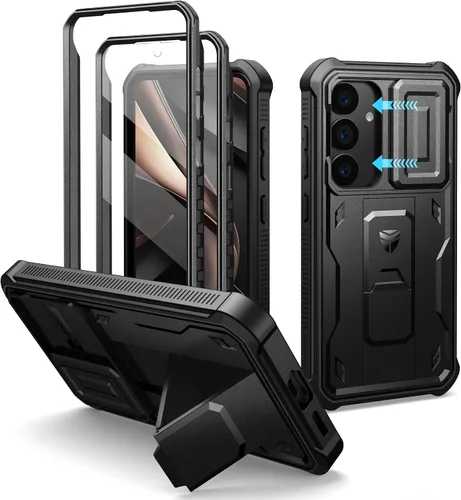 Vista 30 de Dexnor Funda para Samsung Galaxy S24 con Cubierta Deslizante Integrada para Cámara y Protector de Pantalla y Soporte, Funda Resistente a los Golpes