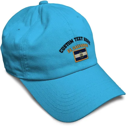 Vista 47 de Speedy Pros Sombrero de béisbol suave bordado papá sombrero El Salvador bandera bordado hombres y señoras gorra de béisbol algodón