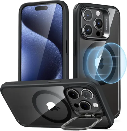 Vista 22 de ESR Funda para iPhone 13 Pro, compatible con MagSafe, protección de grado militar a prueba de golpes, soporte de anillo de cámara integrado, funda