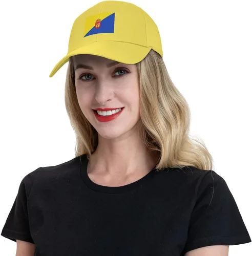 Vista 7 de Flag of Gran Canaria Baseball Cap for Men Women Classic Solid Color Adjustable Dad Hat