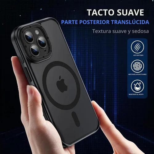 Vista 5 de Funda magnética fuerte para iPhone 12 Pro Max [Protección de grado militar de 10 pies] Compatible con MagSafe, funda protectora a prueba de golpes