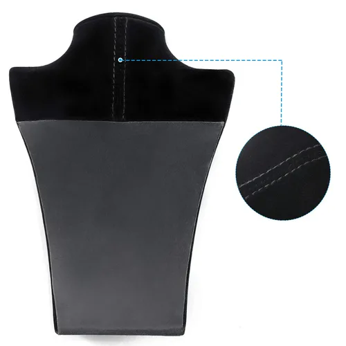 Vista 6 de Polmart H3 - Busto para collar, terciopelo negro, 11 pulgadas