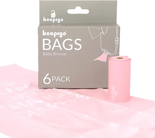 Vista 3 de Bolsas de pañales desechables compostables 6 rollos, 72 bolsas a prueba de fugas, XL biodegradables Bolsas de basura ecológicas para el hogar