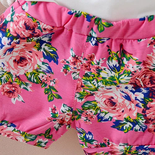 Vista 7 de MH-Lucky Conjuntos cortos de 2 piezas con camiseta pantalones cortos para bebé niña