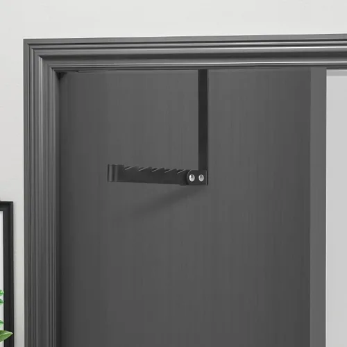 Vista 5 de FYY Ganchos para colgar sobre la puerta, 1 paquete plegable plegable sobre la puerta, estante organizador para ahorrar espacio, colgador