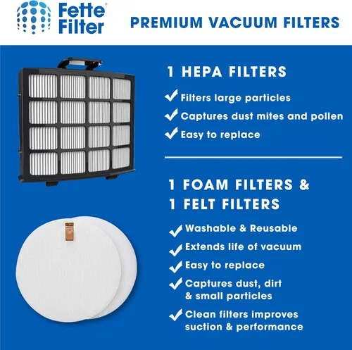 Vista 3 de Fette Filter - AZ2000 Kit de filtro premium compatible con Shark Vertex DuoClean PowerFin aspiradora vertical AZ2000 AZ2000W AZ2002 Comparar