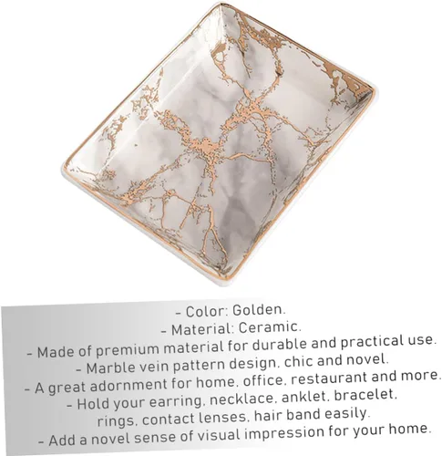 Vista 5 de PACKOVE 3pcs Ceramic Ring Plate Trinket Tray Ceramic Jewelry Dish Ceramic Jewelry Tray Ceramic Earring Tray Ceramic Ring Tray Ceramic Tray Bandejas