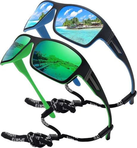 Vista 24 de STORYCOAST Gafas de sol polarizadas deportivas para hombres y mujeres, marco irrompible para ciclismo, pesca, conducción