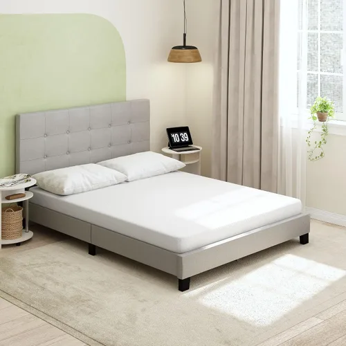 Vista 14 de Furinno Tidur - Colchón de espuma viscoelástica de gel refrescante, 5 pulgadas, individual, color blanco