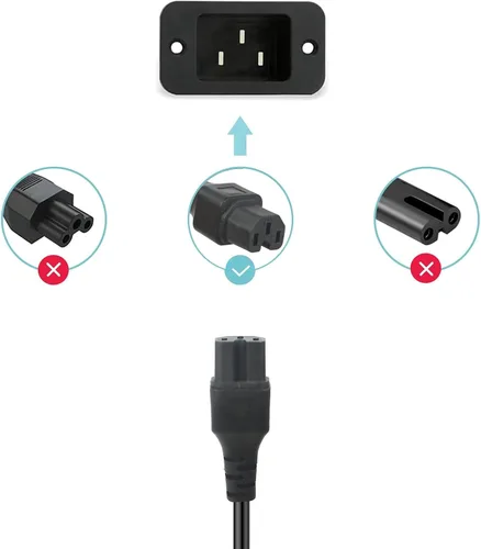 Vista 5 de Cable de alimentación percolador de 3 clavijas para Hamilton Beach Modelo 40616, piezas de repuesto para cafeteras Farberware, monitores de 3 pies