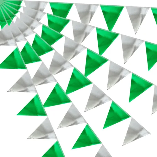 Vista 18 de Banderín de camuflaje de 49 pies, banderas triangulares de camuflaje del ejército para decoraciones de fiesta de cumpleaños