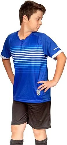 Vista 2 de Camiseta de fútbol para niños de primera calidad, uniforme de entrenamiento de equipo deportivo edades de 6 a 12 años camisas deportivas