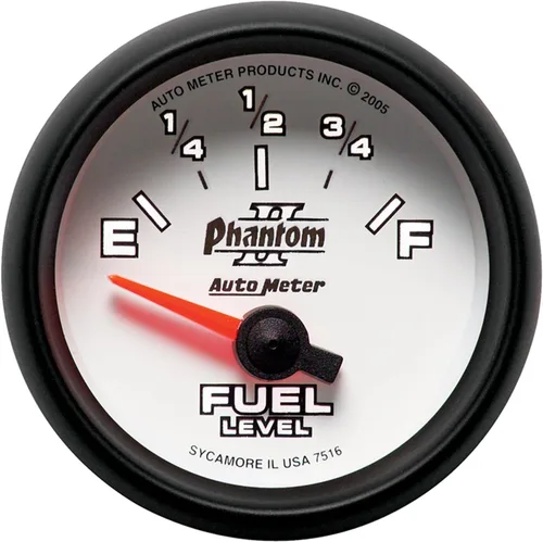 Vista 3 de Auto Meter 7516 Phantom II - Medidor de nivel de combustible eléctrico de barrido corto