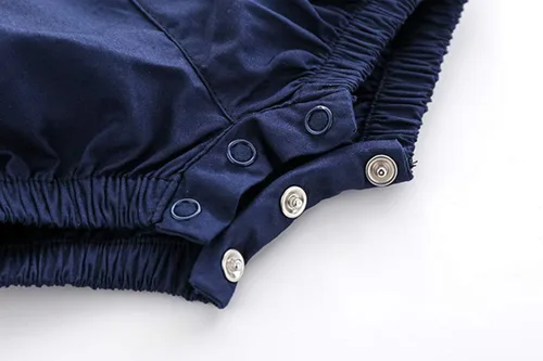 Vista 7 de Conjunto de pantalones cortos azules para bebé, trajes formales para bebés