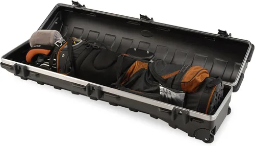 Vista 6 de SKB Staff ATA Hard Shell Plastic Golf Travel Case for Cart Bags with 2 Wheels - Heavy-Duty Rolling Club and Driver Carrier for Airline Transport