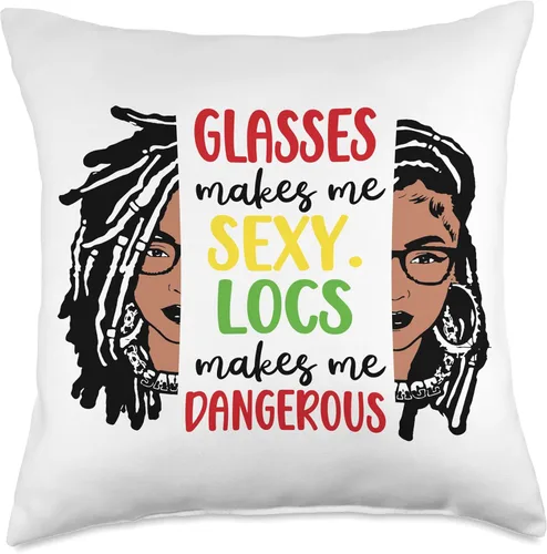 Vista 4 de Locs Afro Dreadlocks Love Beauty Hair Locs Make me Dangerous Afro Hair - Almohada negra de niña africana americana, 16 x 16 pulgadas, multicolor