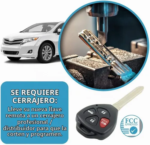 Vista 5 de Keyless2Go - Llave de control remoto con chip G para Toyota Corolla Venza Avalon GQ4-29T