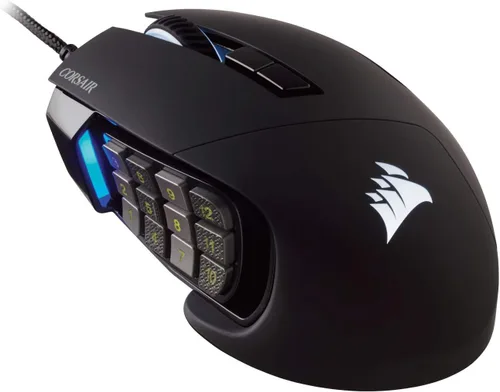 Vista 9 de Corsair Scimitar RGB Elite Mouse para juegos MOBA/MMO con cable - 18,000 DPI - 17 botones programables - Compatible con iCUE - PC, Mac, PS5, PS4