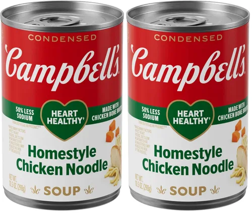 Vista 10 de Sopa condensada de fideos con pollo saludable para el corazón Campbell's, lata de 10.75 oz