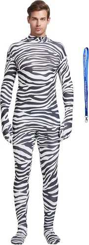 Vista 14 de Overol completo Full Bodysuit con ayudante de cremallera, unisex, para adultos, sin capucha, de Spandex elástico, traje Zentai de cuerpo entero Negro