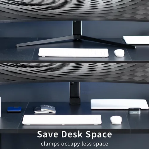 Vista 6 de VIVO Adaptador de abrazadera de escritorio diseñado para soportes de monitor OEM Samsung, soporta G7 y G9 de hasta 49 pulgadas, convertidor