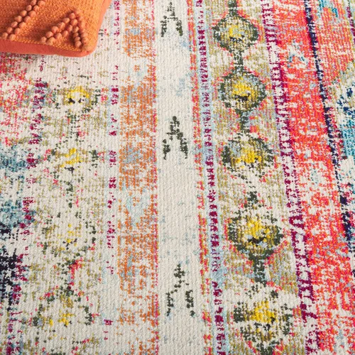 Vista 6 de SAFAVIEH Colección Monaco - Alfombra de área de 8 x 11 pies, Multicolor, diseño tribal bohemio chic envejecido, no desprende pelusa y de fácil