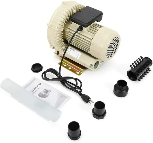 Vista 5 de Gdrasuya10 Bomba de aire comercial Acuario Hidroponía Acuicultura Peces Estanque Vórtice Bomba de soplador de aire 370W 110V 60HZ Soplador de bomba