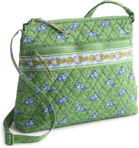 Vista 11 de Vera Bradley Bolso cruzado hipster de algodón de primera calidad con cremallera original para mujer Moonless Night