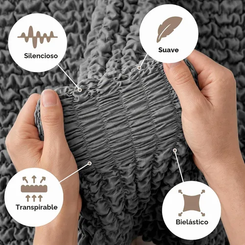 Vista 7 de PAULATO BY GA.I.CO. Funda para sofá seccional - Funda de sofá chaise en forma de L - Fundas de esquina lavables - Funda elástica de ajuste perfecto