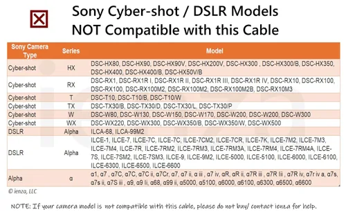 Vista 6 de Cable cargador y datos para Sony Cybershot DSC W800 W310 W830 W370 H200 H300