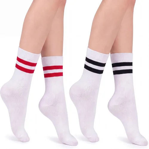 Vista 20 de Syhood Crew Stripe Socks Unisex Athletic Socks