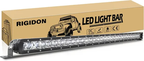 Vista 8 de RIGIDON Barra de luz de 20 pulgadas 90 W, punto de una fila 9000LM LED barra de luz LED impermeable conducción barco carretera luz de trabajo