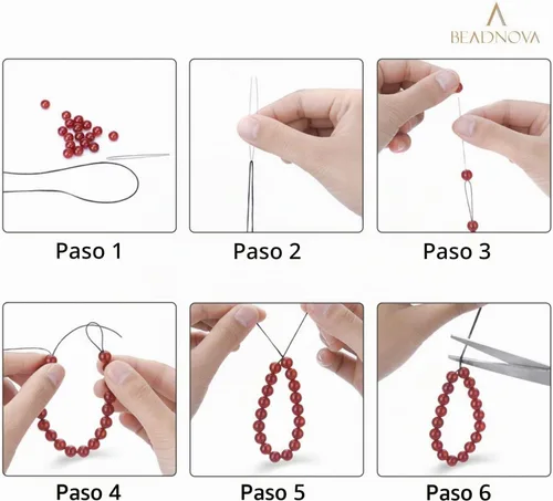 Vista 4 de BEADNOVA Cuerda de pulsera de 0.024 in de alambre transparente para manualidades para hacer joyas, hilo elástico (328.1 ft)