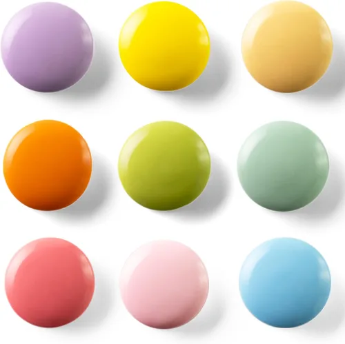 Vista 7 de SUNURS Imanes de refrigerador de 16/9 piezas, bonitos y coloridos – Imanes de refrigerador con acabado brillante y mate para pizarra blanca