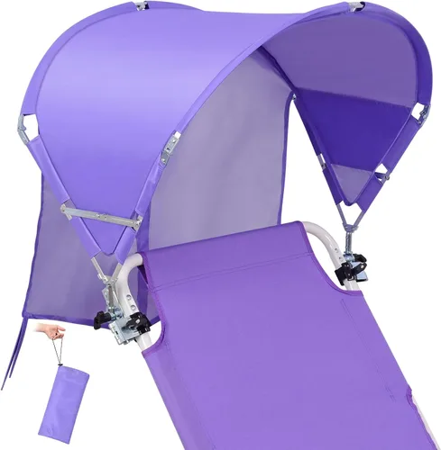 Vista 21 de Toldo universal XL resistente al viento para silla, extra grande plegable UPF 50+ con abrazadera ajustable, se adapta a la mayoría de la playa
