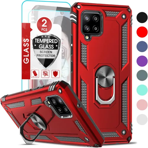 Vista 273 de LeYi Funda para Samsung Galaxy A05 (no compatible con A05S) con protector de pantalla y protector de lente de cámara, funda resistente de grado Negro