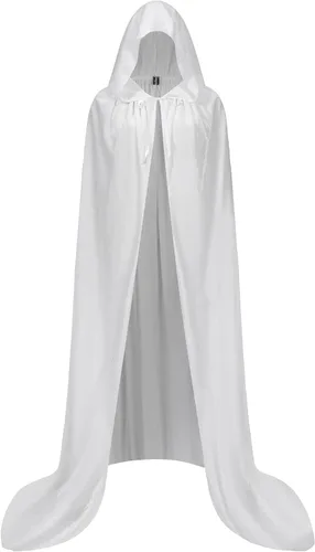 Vista 2 de Regenboog Capa de terciopelo para adultos con capucha, capa de terciopelo para mujeres y hombres, disfraces para Halloween, Navidad, Renacimiento