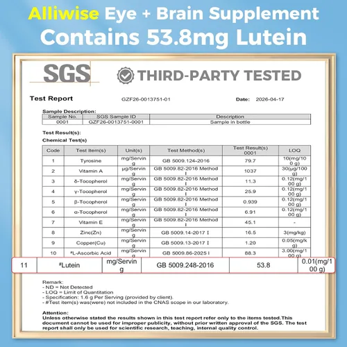 Vista 6 de Suplemento cerebral ocular para memoria y enfoque 14 en 1 Vitaminas