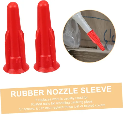 Vista 2 de Uonlytech 20 piezas Funda protectora de silicona removedor de calafateo tapas de botella de silicona Accesorios rojos Herramienta de acabado